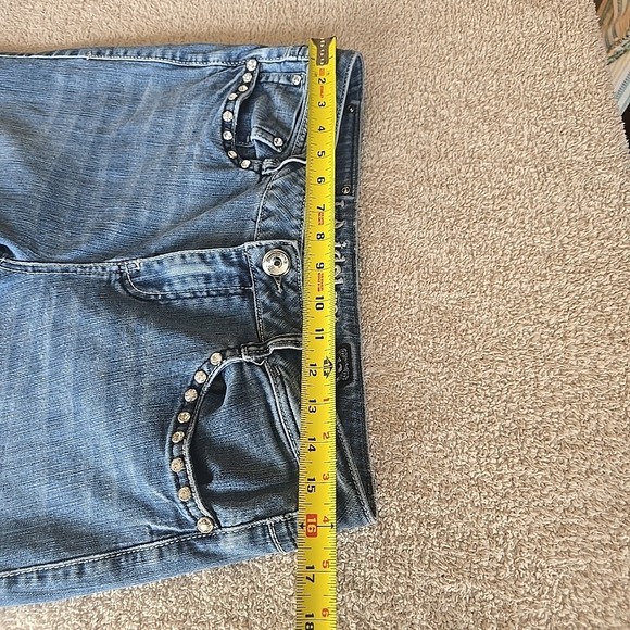 L.A. IDOL USA Rhinestone Studded Bootcut Denim Jeans Size 13 w/ Flap Pockets - Picture 13 of 16